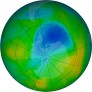 Antarctic ozone map for 2025-11-26